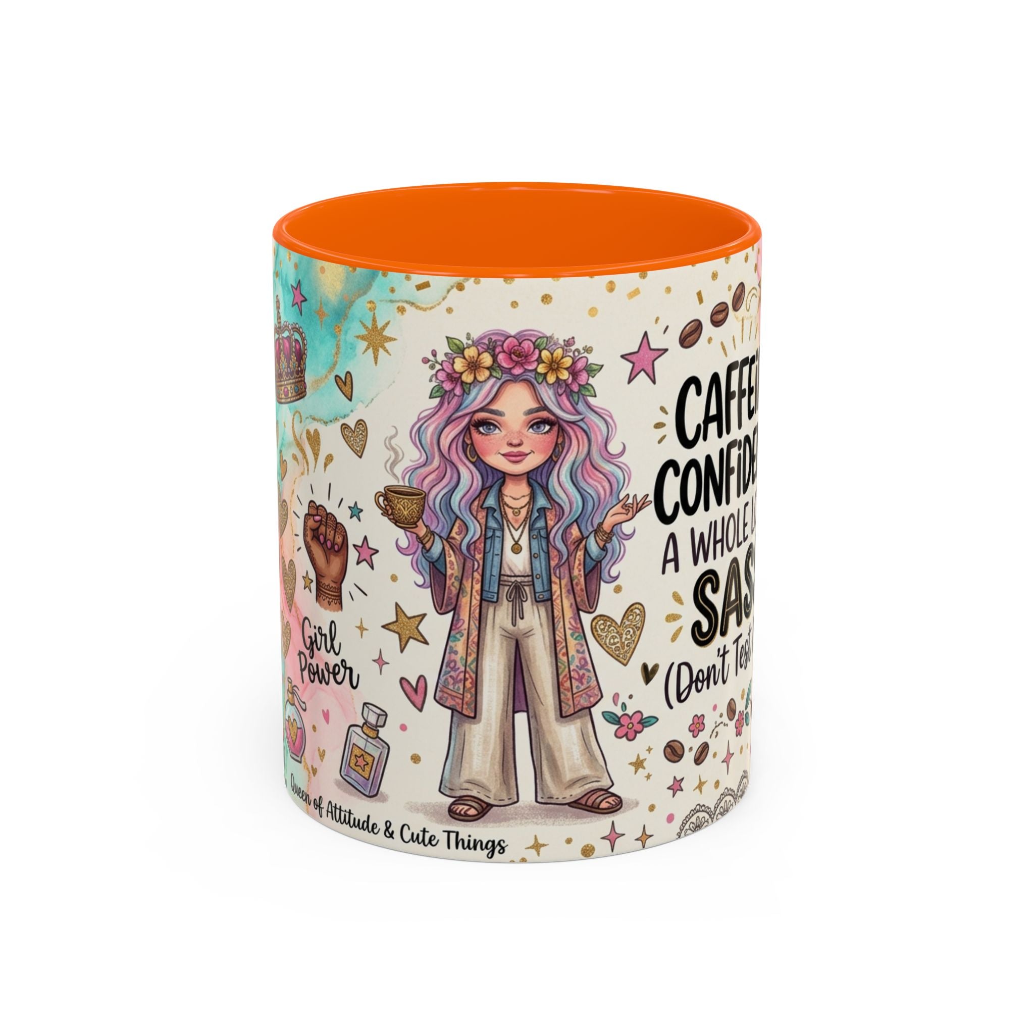 Caffeine, Confidence & Sass Accent Coffee Mug — 11/15oz