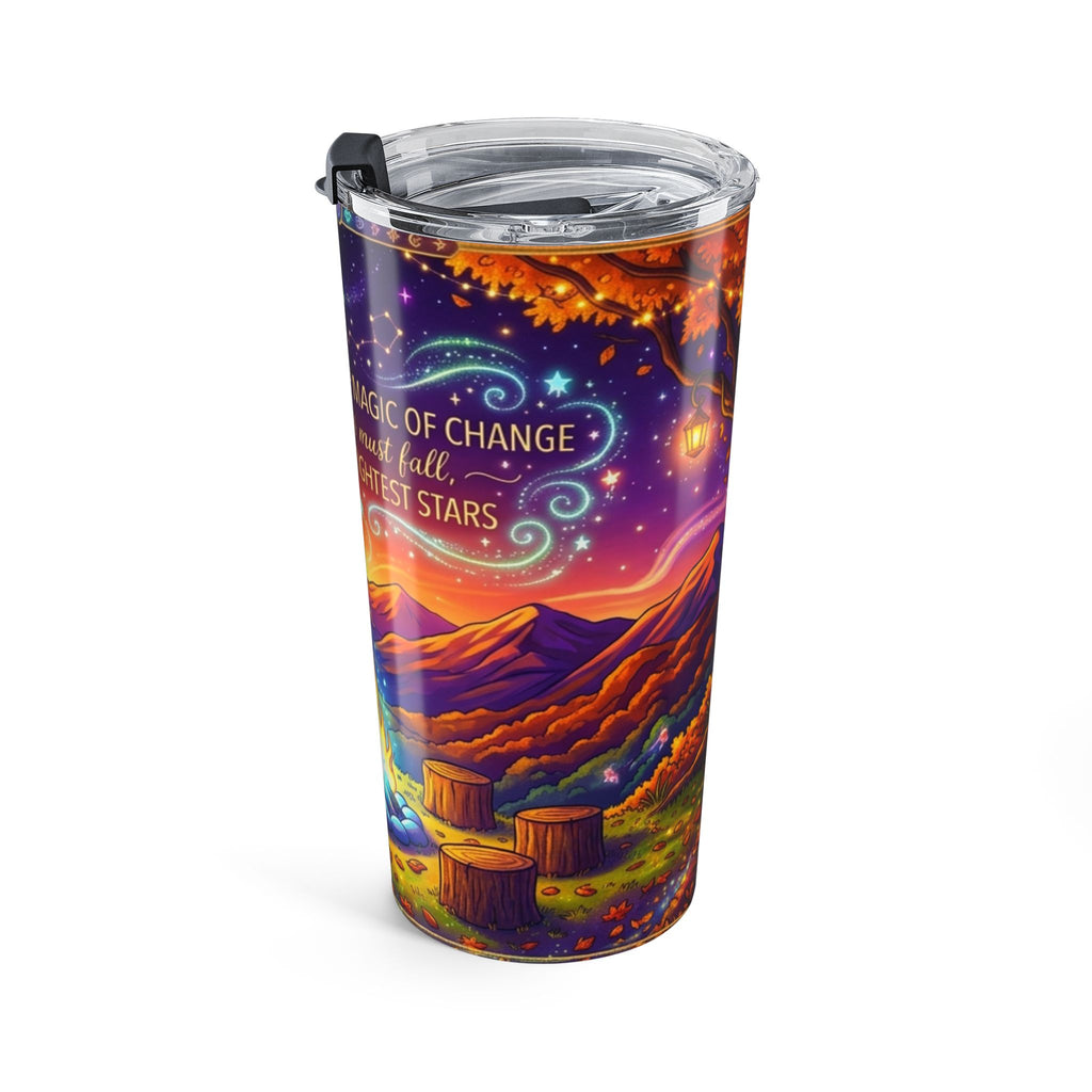 Autumn Night Campfire 20oz Tumbler — Cozy Mountain Sunset Travel Mug