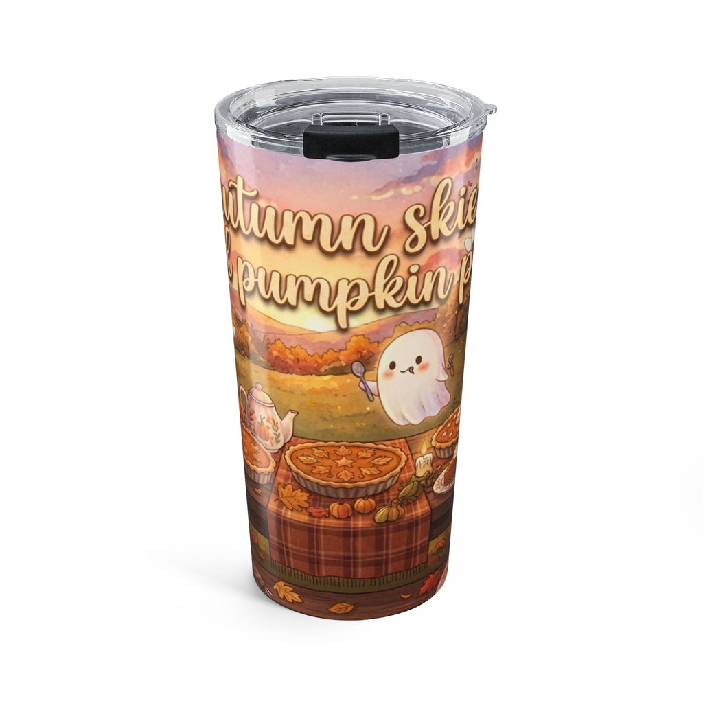 20oz Autumn Skies Pumpkin Spice Tumbler — Cute Ghost Fall Travel Cup