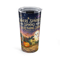 20oz Halloween Tumbler – "Where Sparkles and Spooks Make Everything Shine" Ghost & Pumpkin Travel Mug