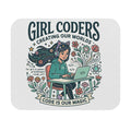 Girl Coders Mouse Pad — "Creating Our Worlds" Inspirational Coding Desk Mat