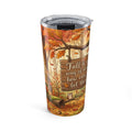Autumn Forest 20oz Tumbler — Fall Leaves & 'Fall is a Way of Letting Go' Travel Mug