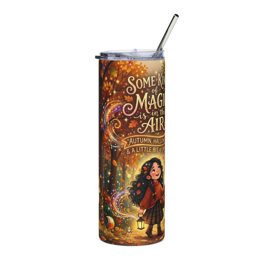 Autumn Magic 20oz Stainless Tumbler — "Some Kind of Magic in the Air" Forest Fox Design