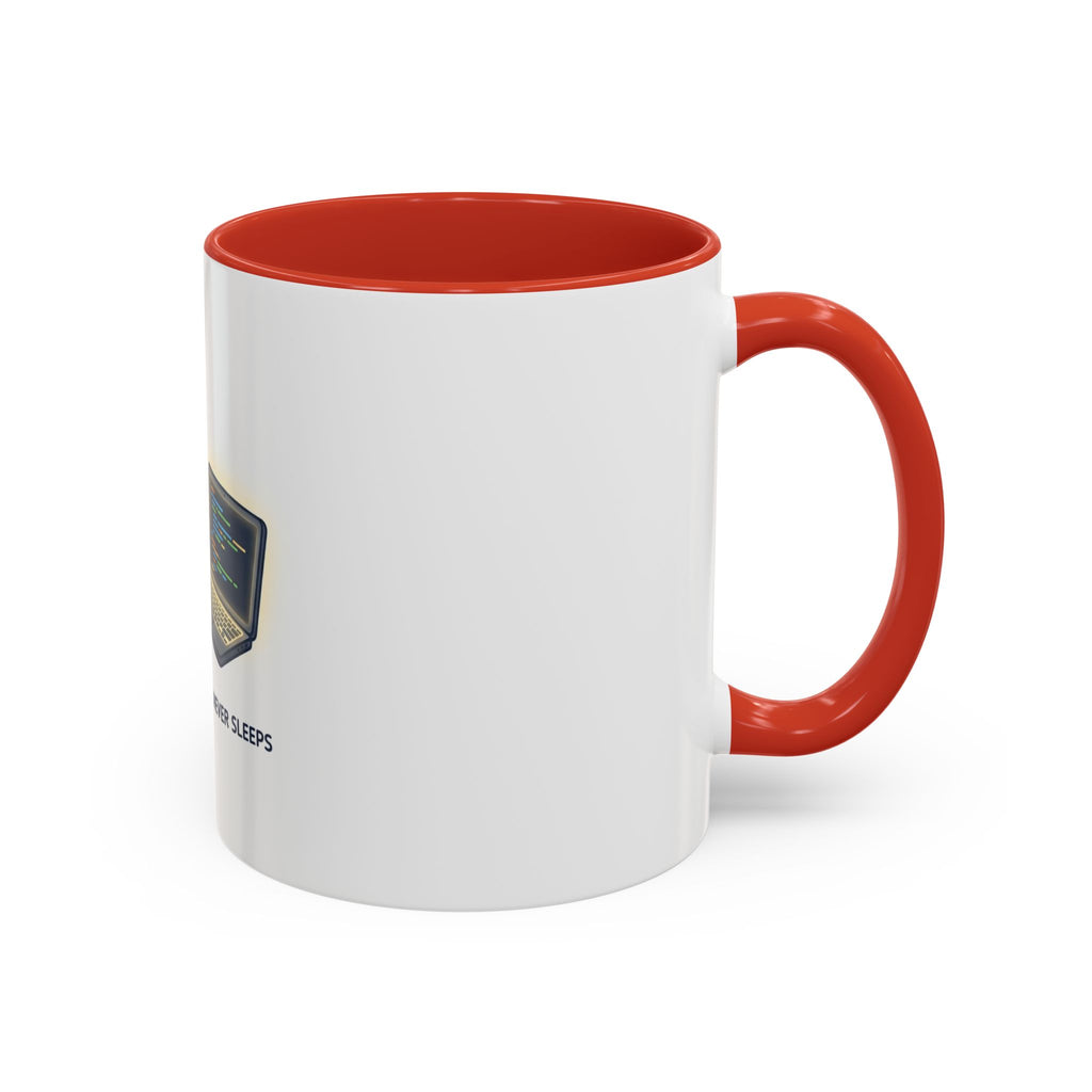 Coding Partner Coffee Mug — "My Coding Partner Never Sleeps" Accent Mug for Programmers