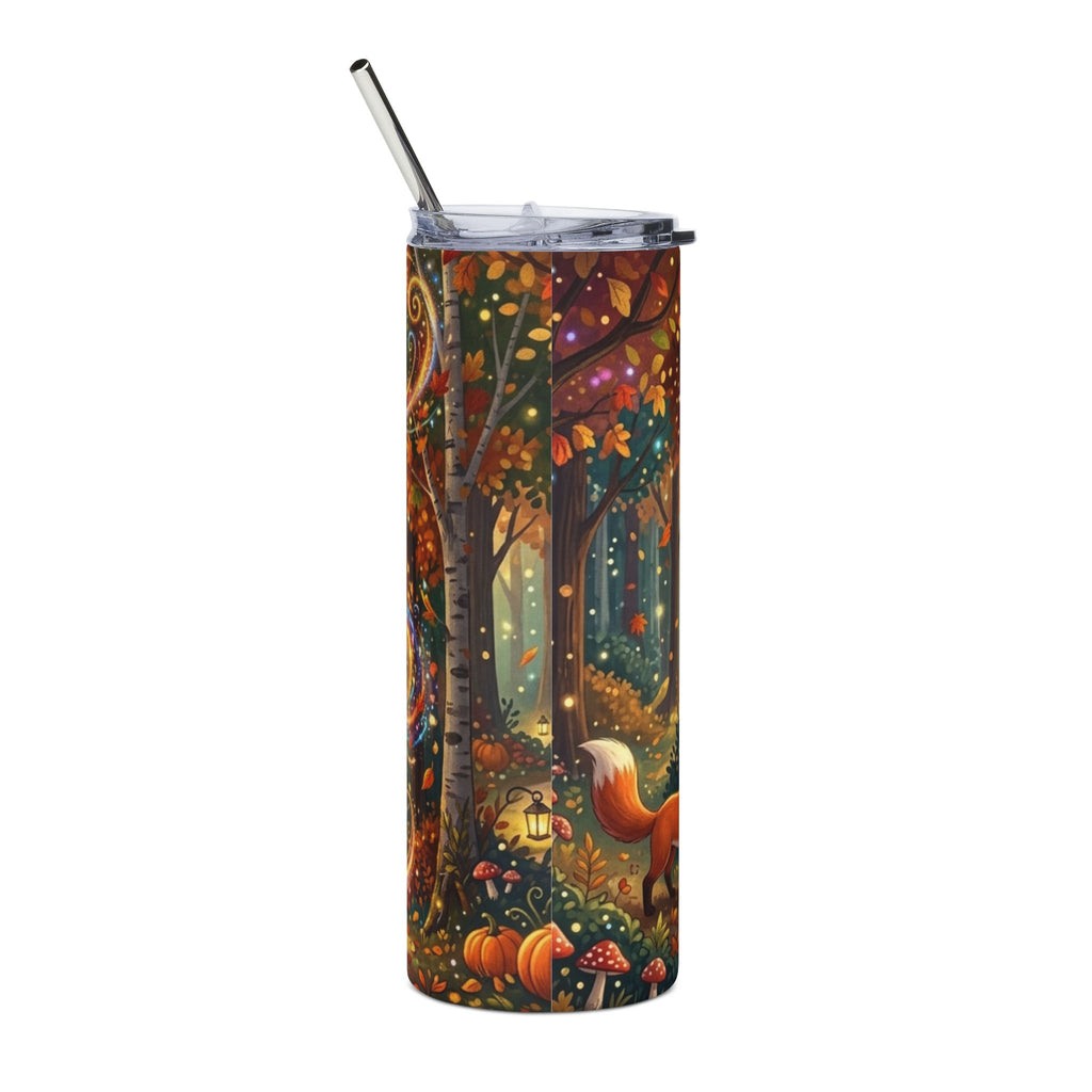 Autumn Magic 20oz Stainless Tumbler — "Some Kind of Magic in the Air" Forest Fox Design