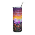 20oz Cute Ghost Halloween Tumbler — “First I drink the coffee then I cast the spells” Stainless Steel Travel Cup