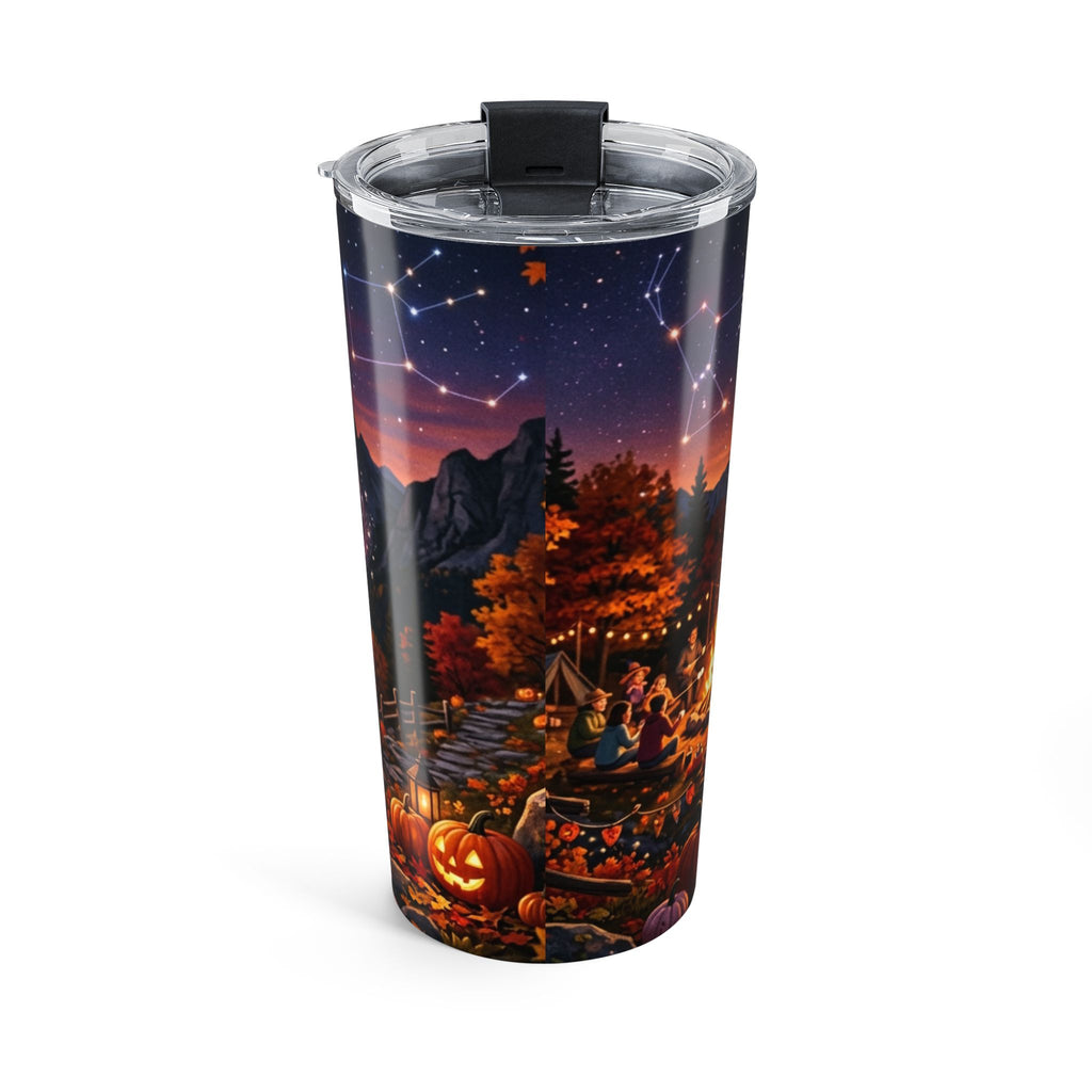 Halloween Campfire Tumbler – “Creep It Real” Cute Pumpkin Night Travel Mug