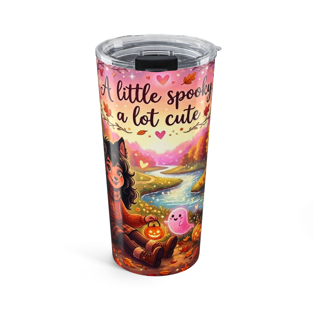 20oz Halloween Tumbler — "A Little Spooky, A Lot Cute" Fall Travel Cup
