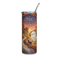 Autumn Magic Tumbler — 20oz Ghost & Black Cat Stainless Steel Travel Cup