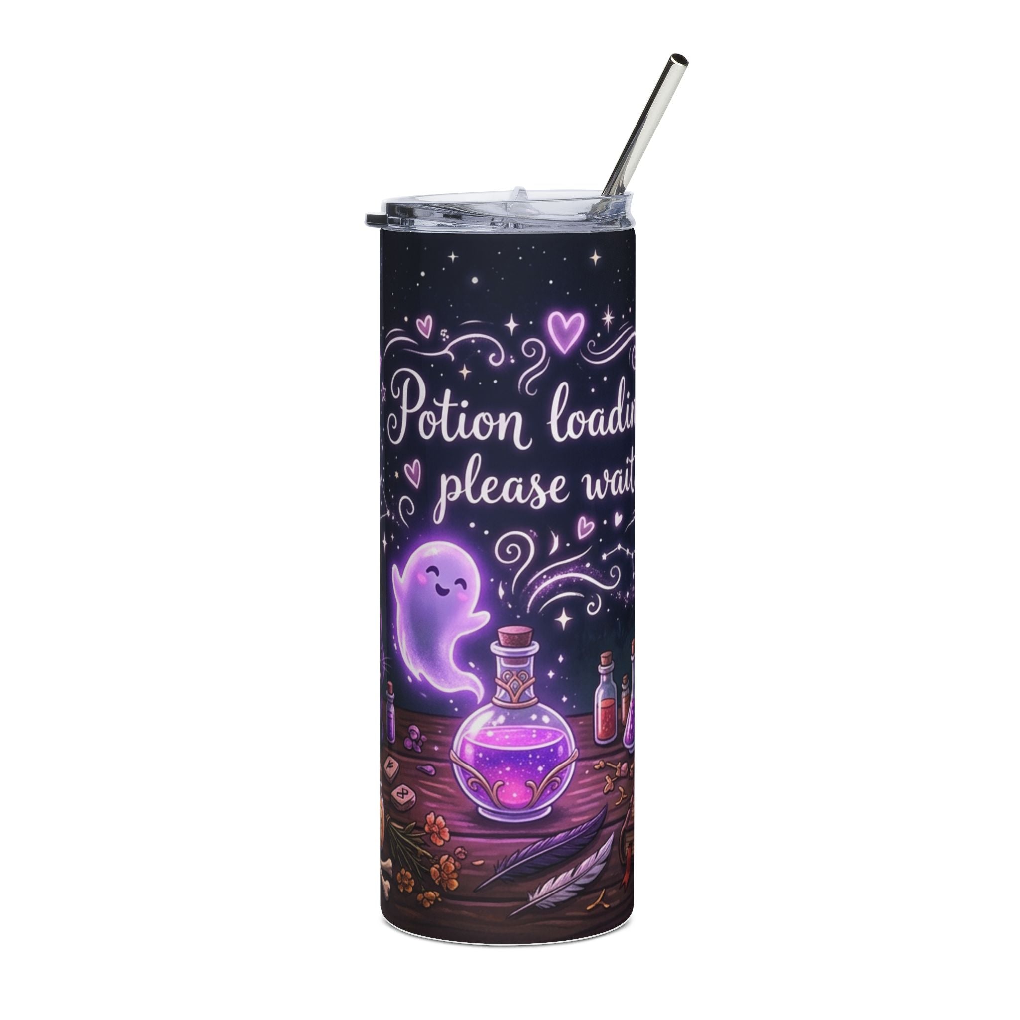 20oz Potion Loading Tumbler — Cute Ghost Witchcraft Stainless Travel Cup