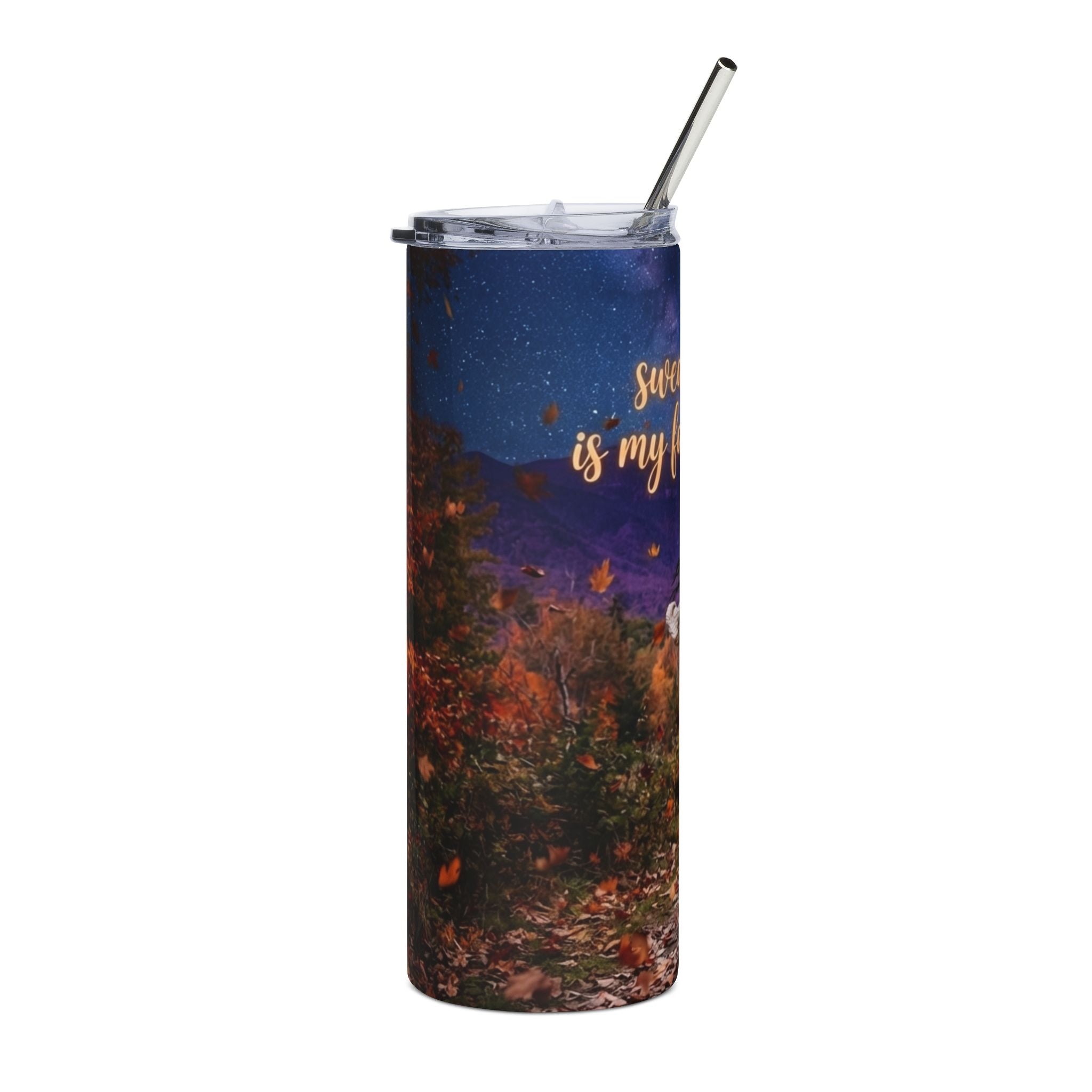 20oz Fall Tumbler — “Sweater Weather Is My Favorite” Stainless Steel Travel Cup