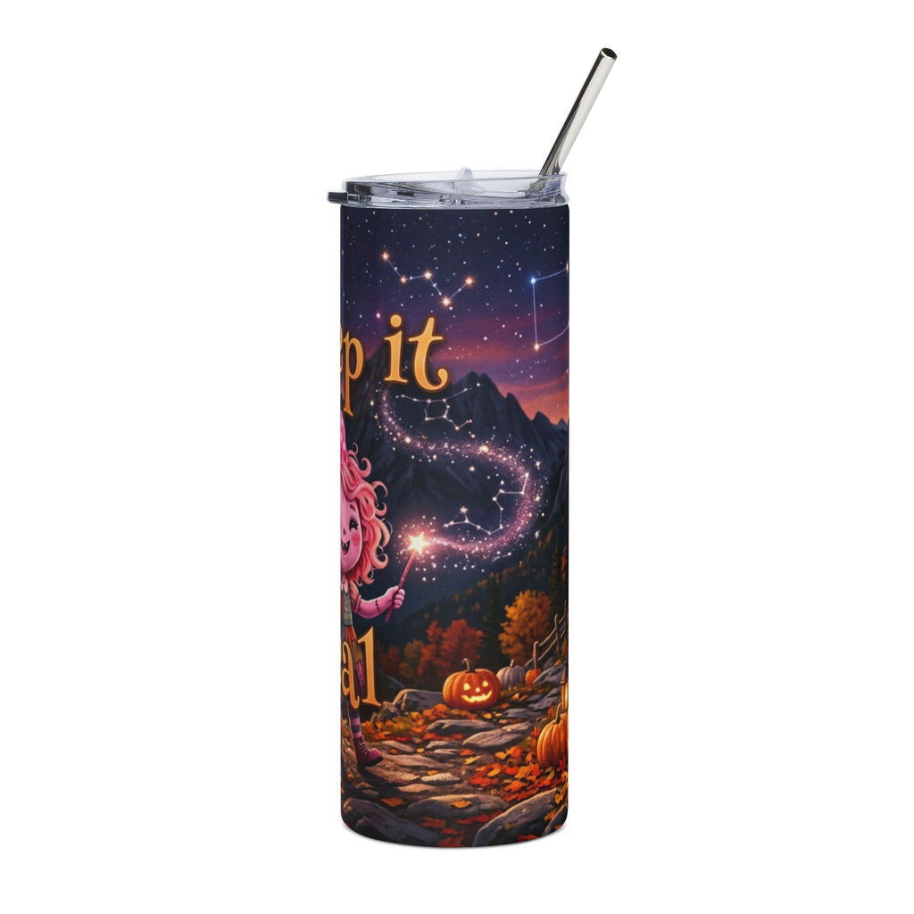 Halloween Campfire Tumbler — “Creep It Real” 20oz Stainless Steel Travel Cup