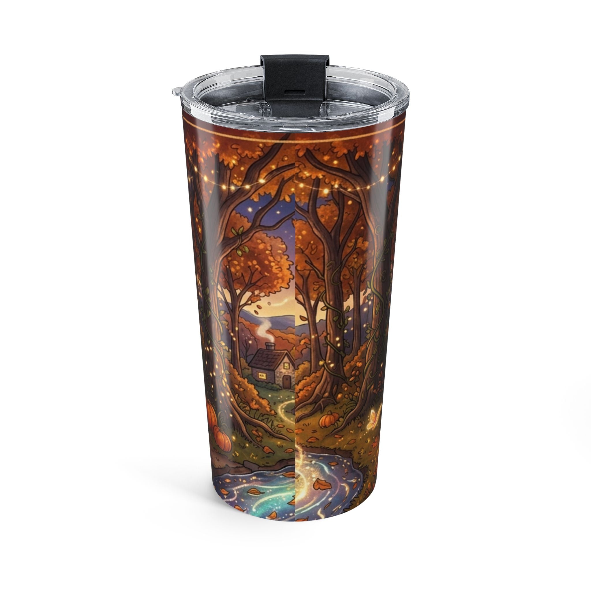20oz Autumn Magic Tumbler — "Magic Wraps Around Us Like the Crisp Autumn Air" Fall Travel Mug