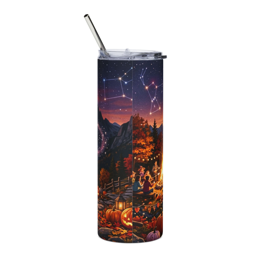 Halloween Campfire Tumbler — “Creep It Real” 20oz Stainless Steel Travel Cup
