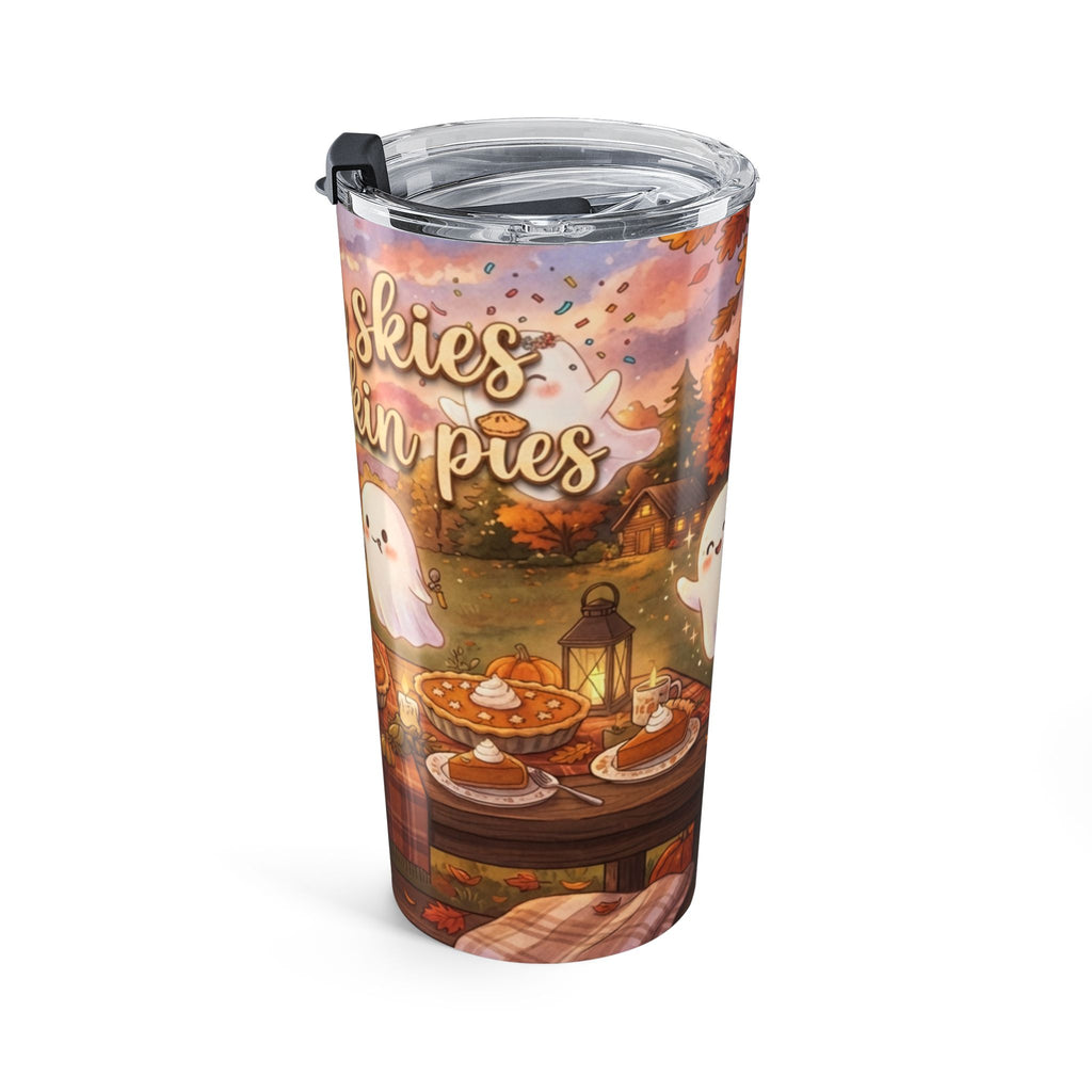 20oz Autumn Skies Pumpkin Spice Tumbler — Cute Ghost Fall Travel Cup