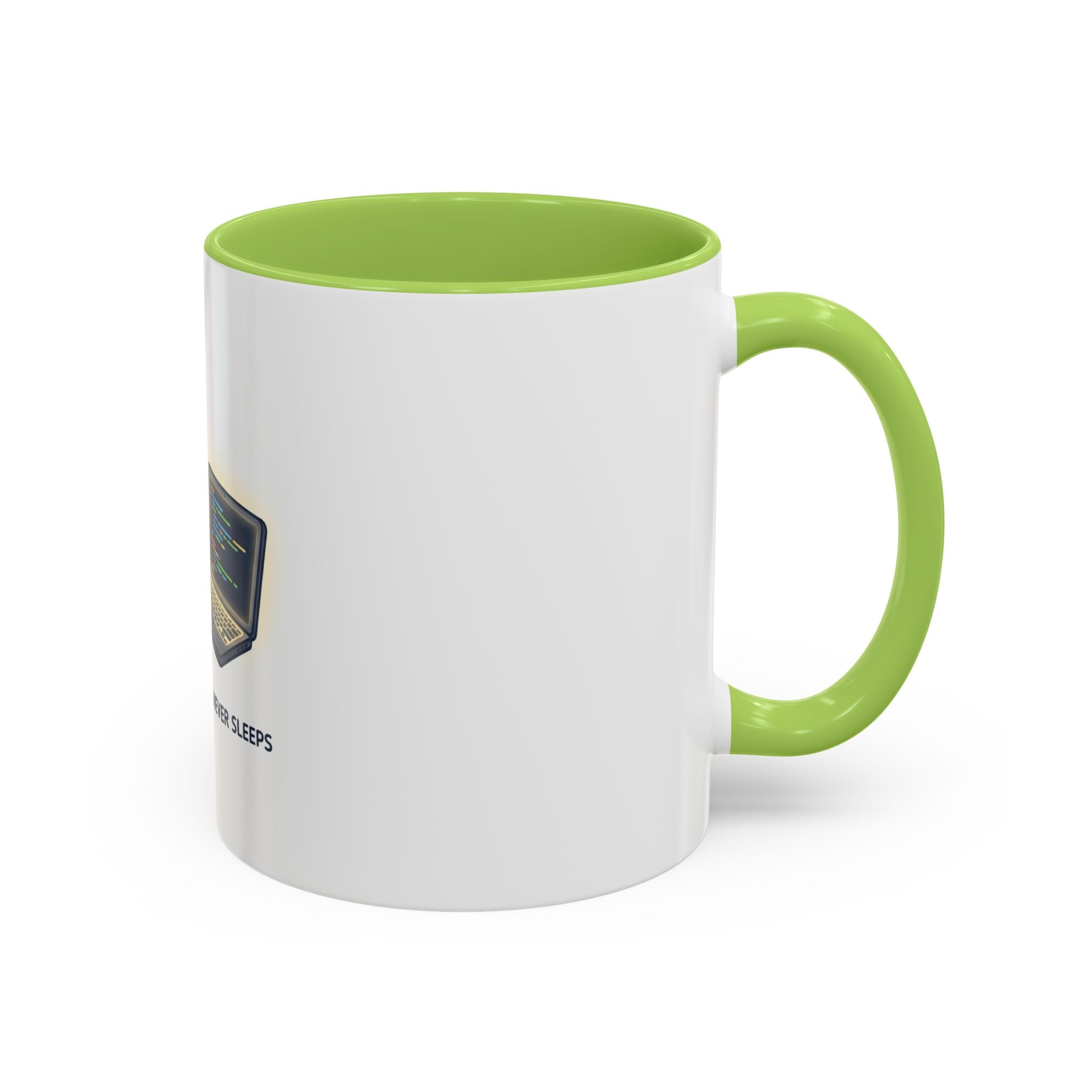 Coding Partner Coffee Mug — "My Coding Partner Never Sleeps" Accent Mug for Programmers