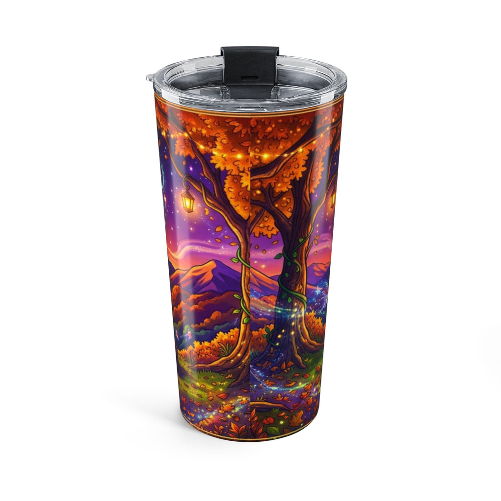 Autumn Night Campfire 20oz Tumbler — Cozy Mountain Sunset Travel Mug