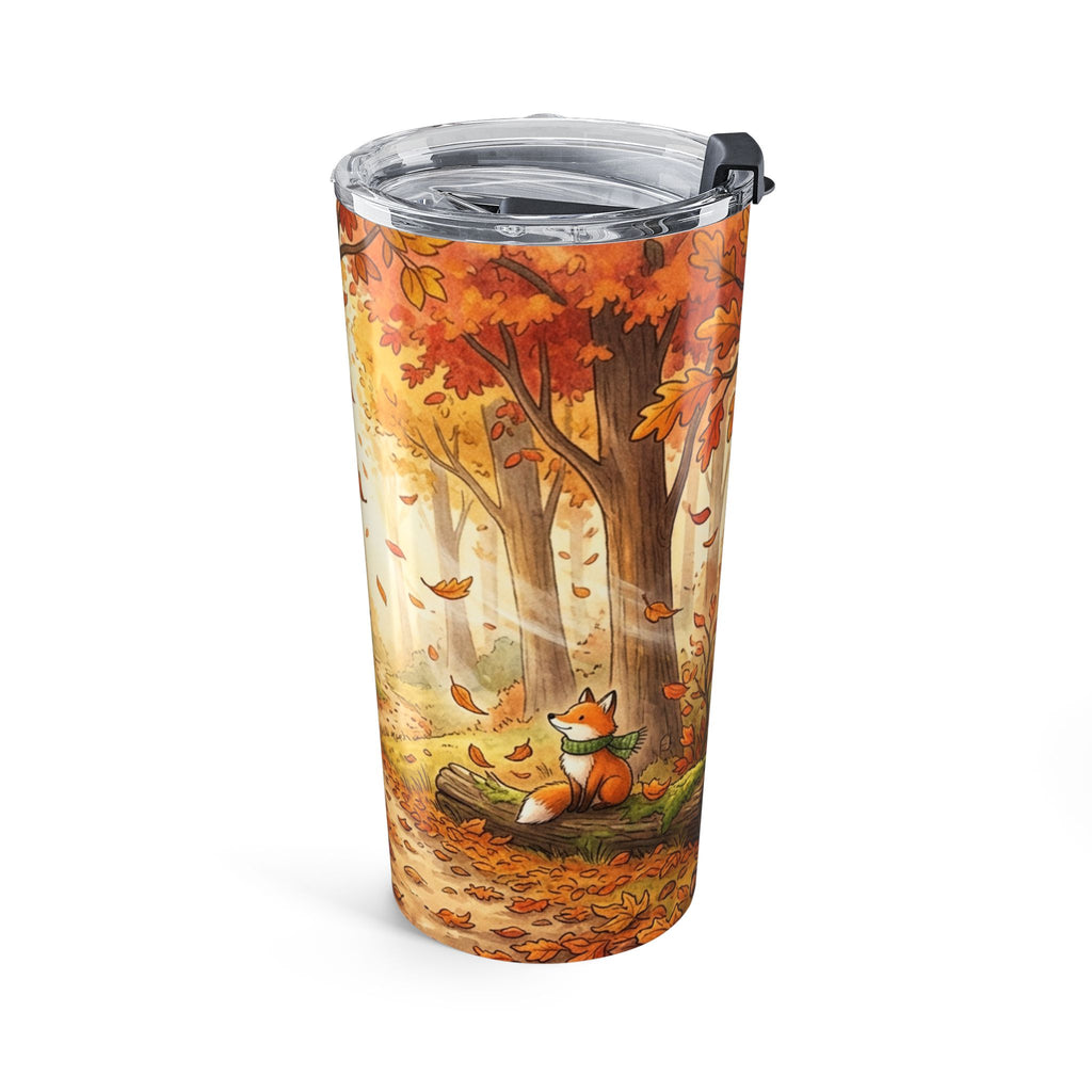 Autumn Forest 20oz Tumbler — Fall Leaves & 'Fall is a Way of Letting Go' Travel Mug