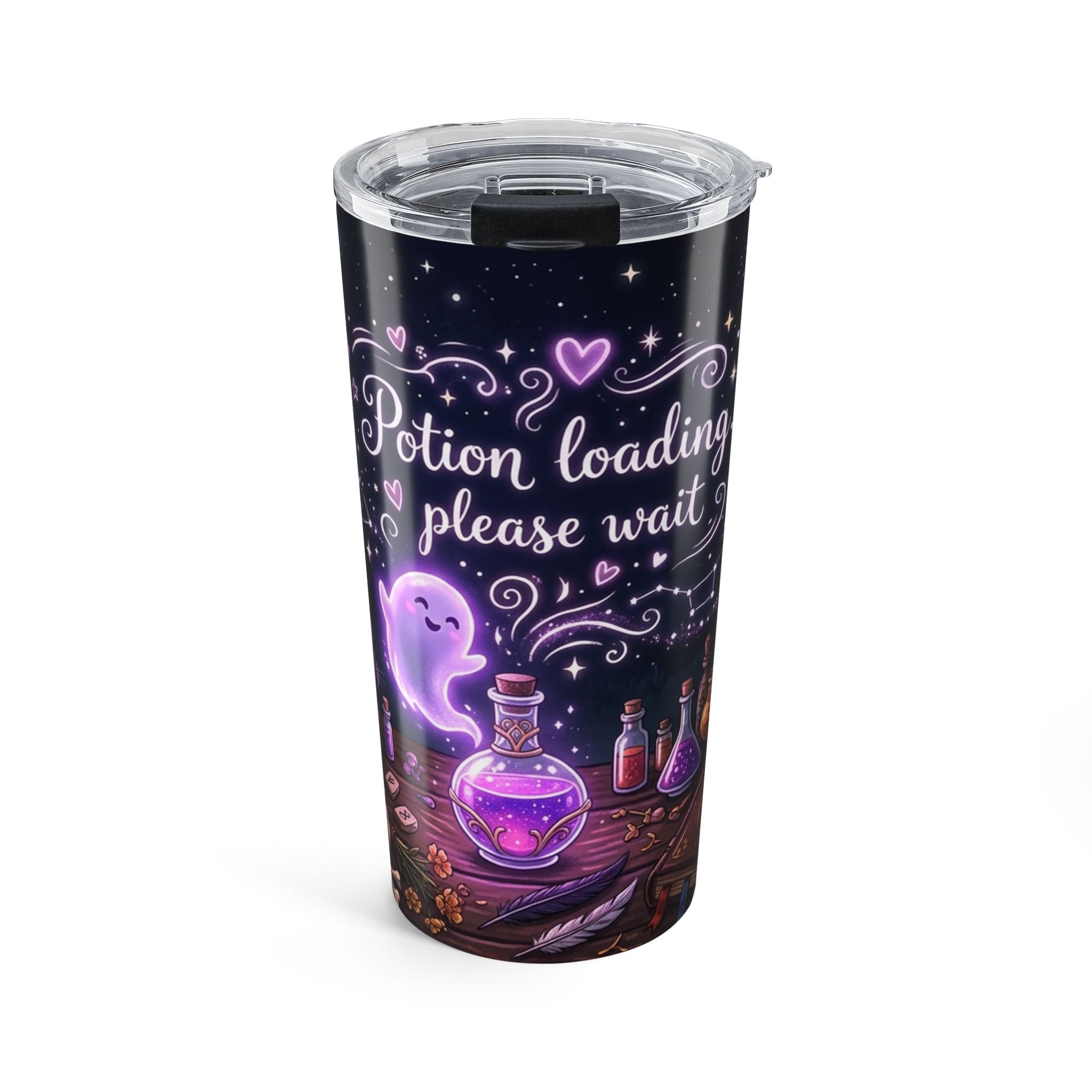 Potion Loading 20oz Tumbler — Cute Witchy Ghost Travel Mug