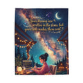 Velveteen Plush Blanket - “Your Dreams Are Written in the Stars, but Your Code Makes Them Real” Cozy Programmer Throw