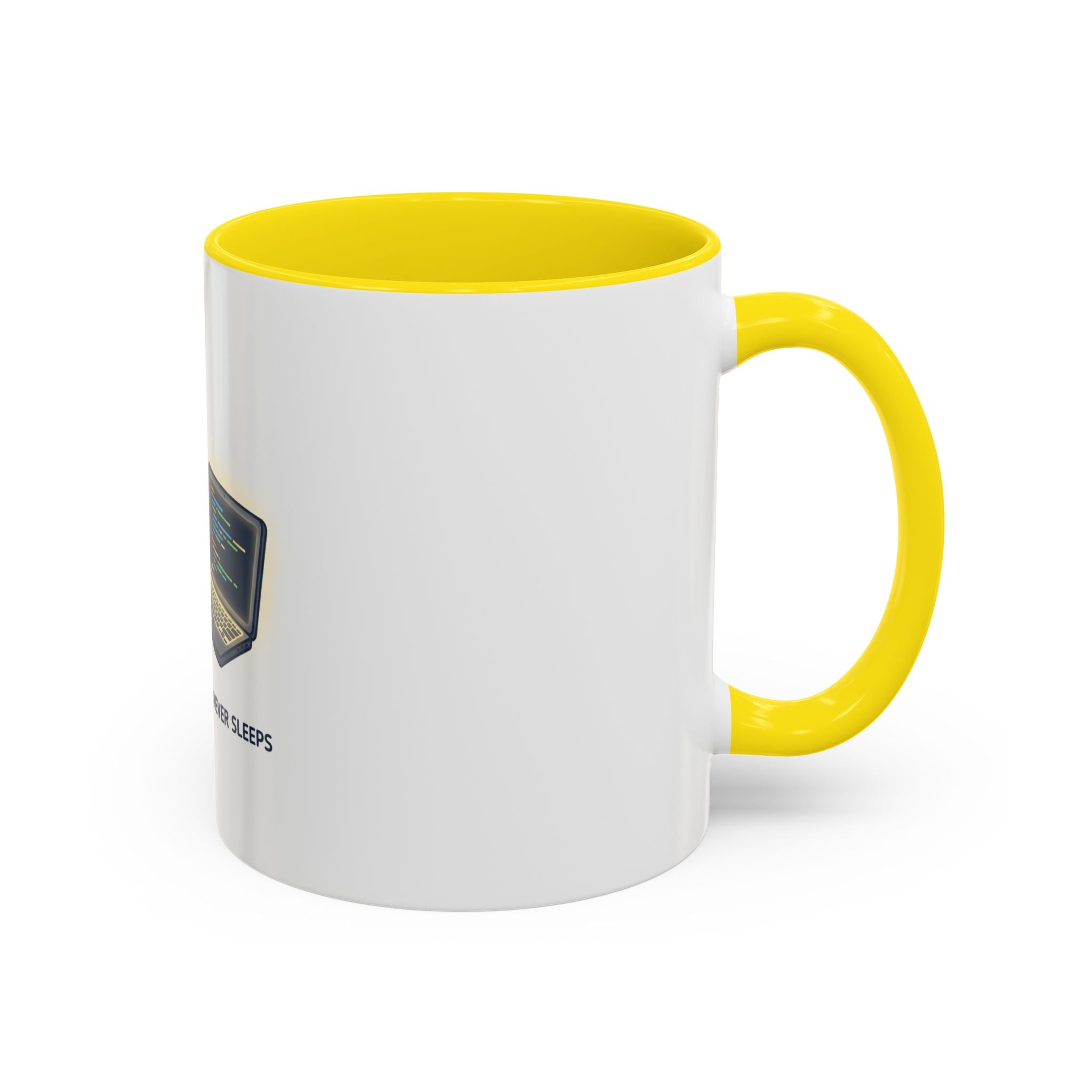 Coding Partner Coffee Mug — "My Coding Partner Never Sleeps" Accent Mug for Programmers
