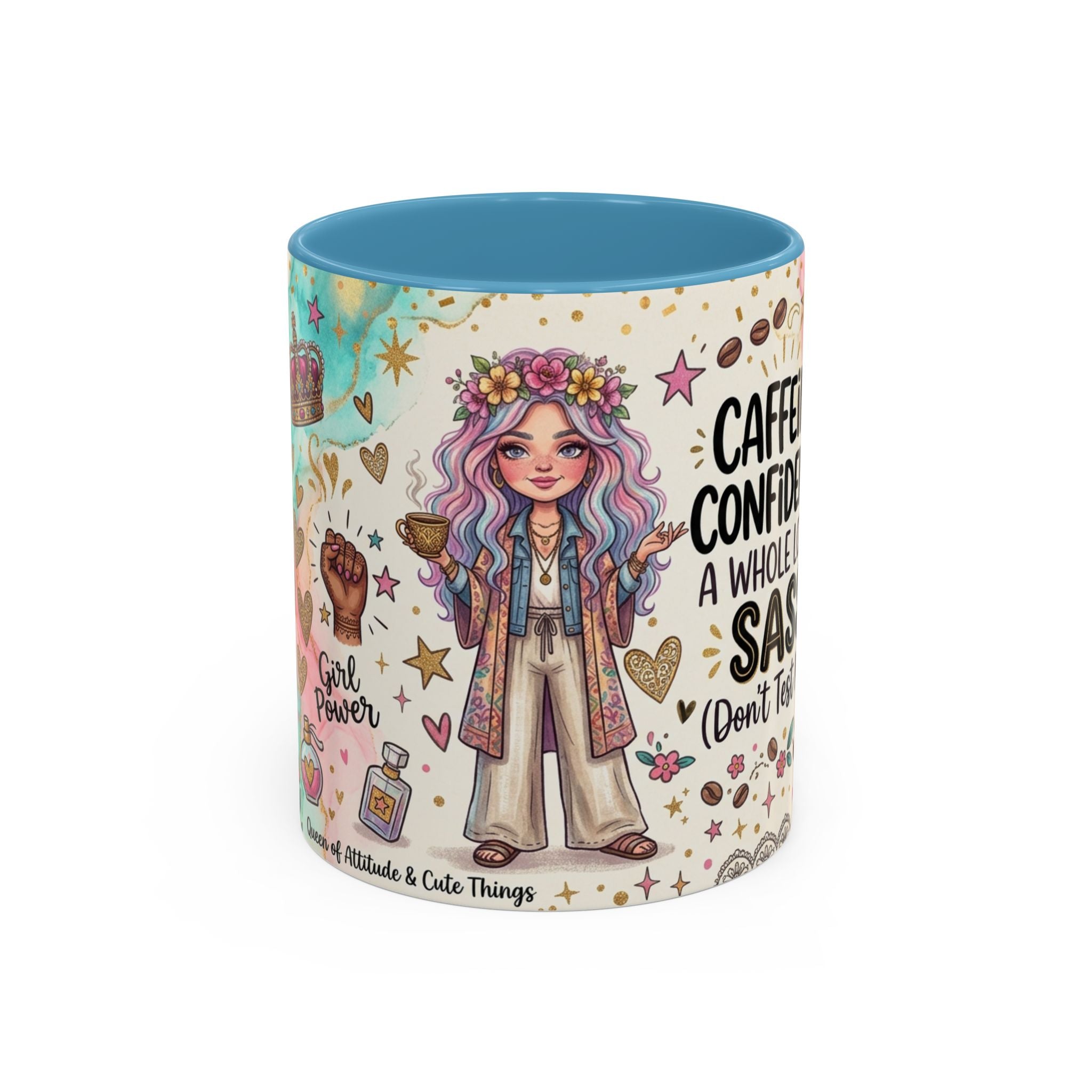 Caffeine, Confidence & Sass Accent Coffee Mug — 11/15oz