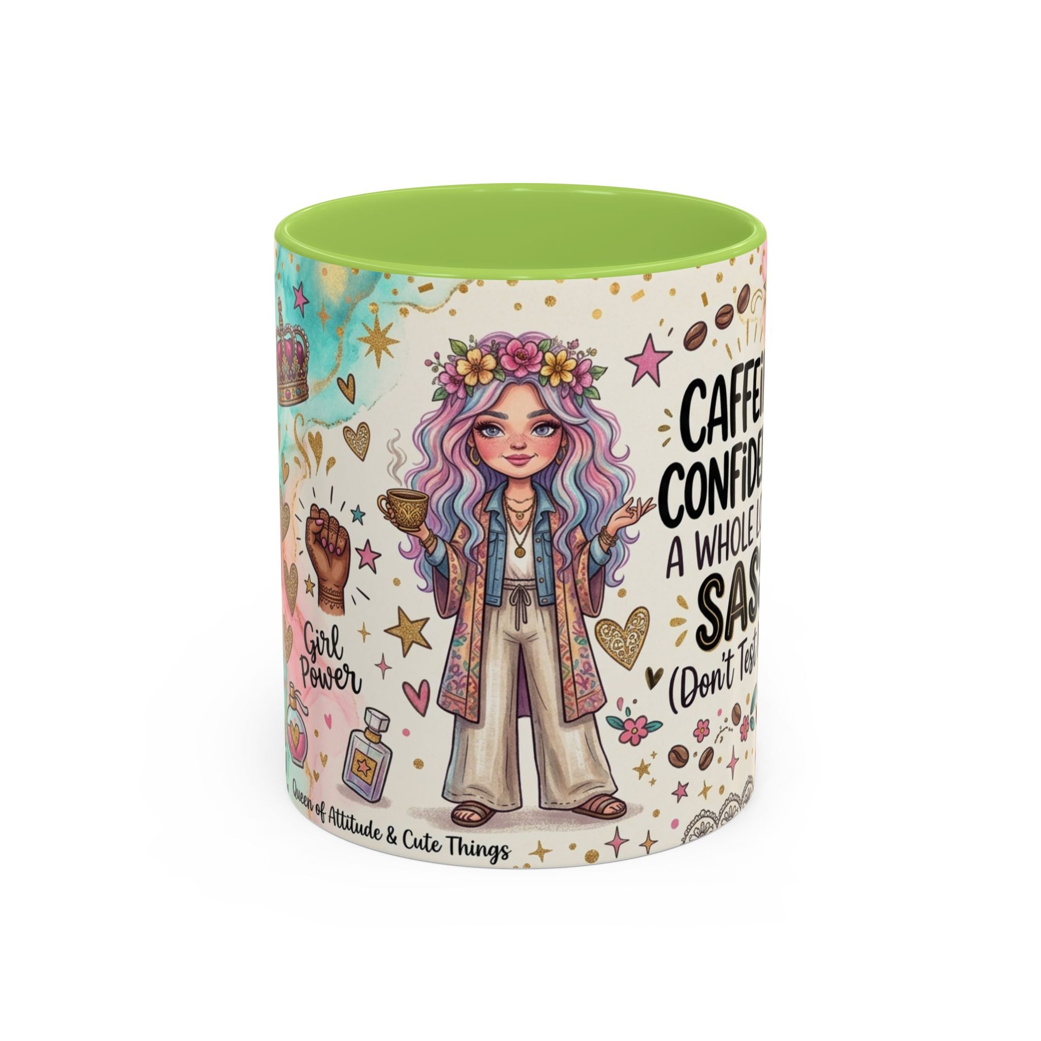 Caffeine, Confidence & Sass Accent Coffee Mug — 11/15oz