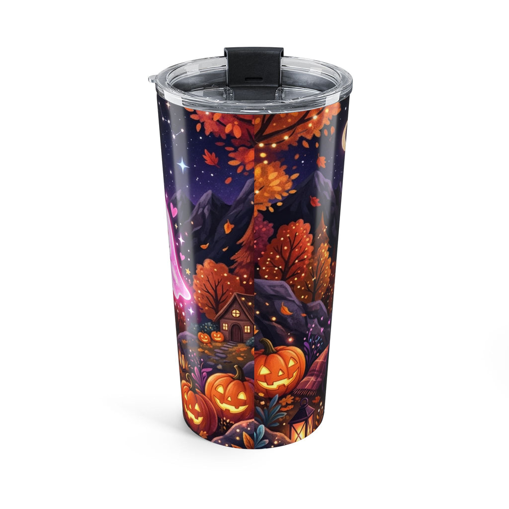 20oz Halloween Tumbler — "Fueled by Caffeine and Cauldrons" Autumn Witch Travel Mug