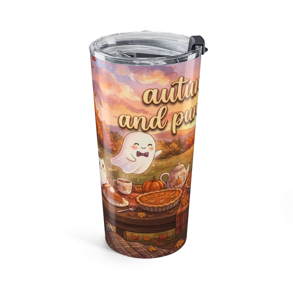 20oz Autumn Skies Pumpkin Spice Tumbler — Cute Ghost Fall Travel Cup