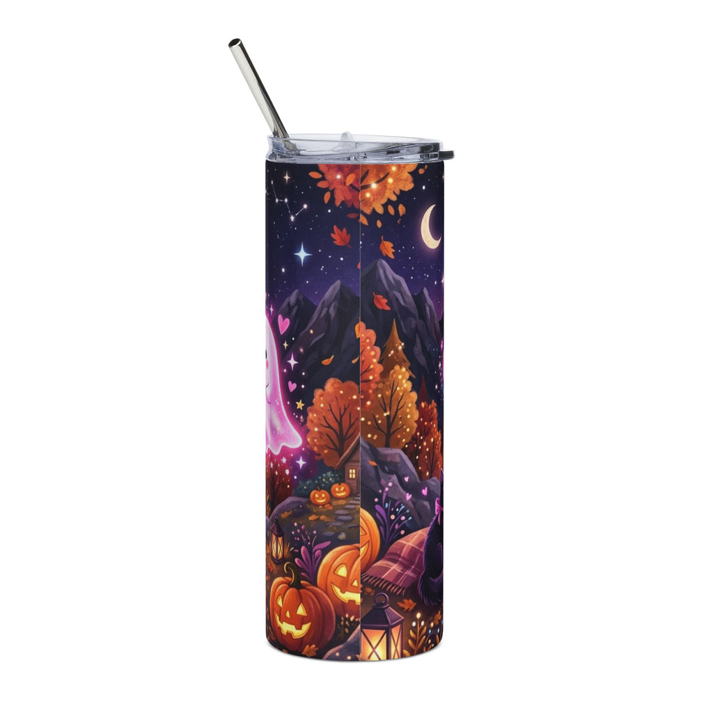 20oz Stainless Tumbler — "Fueled by Caffeine and Cauldrons" Witchy Night Sky Design