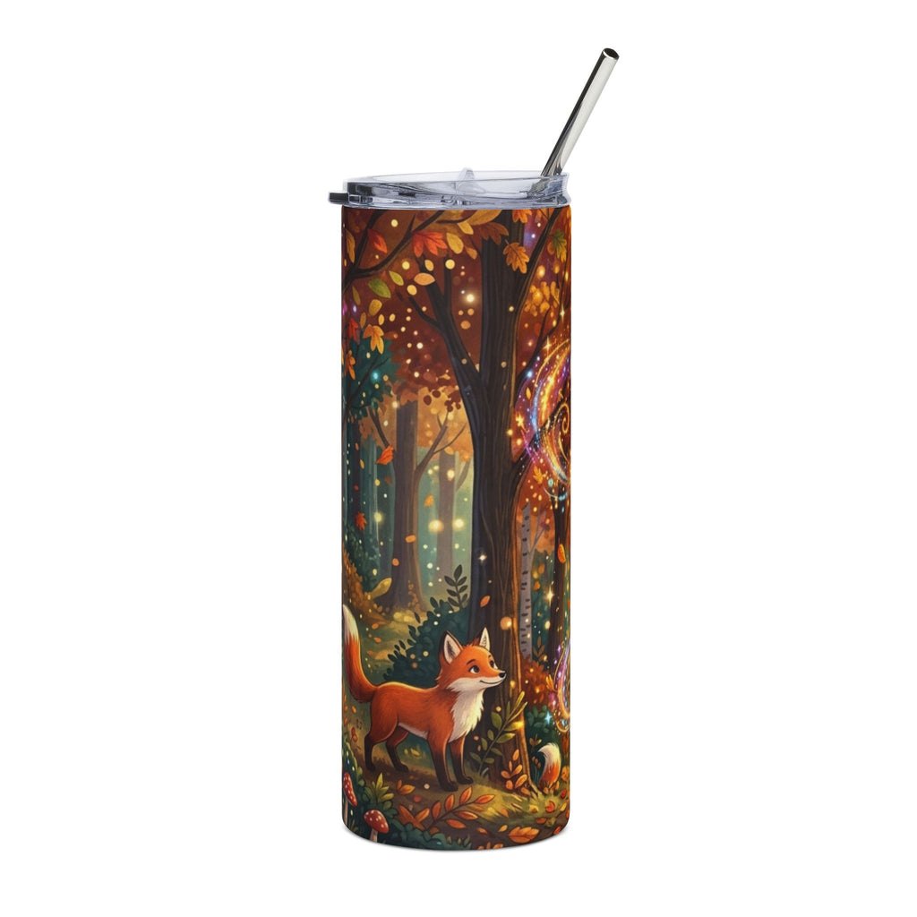 Autumn Magic 20oz Stainless Tumbler — "Some Kind of Magic in the Air" Forest Fox Design