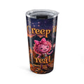 Halloween Campfire Tumbler – “Creep It Real” Cute Pumpkin Night Travel Mug